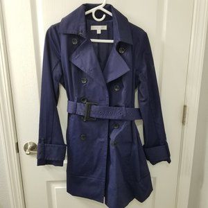 NWOT! Navy Trench Coat S